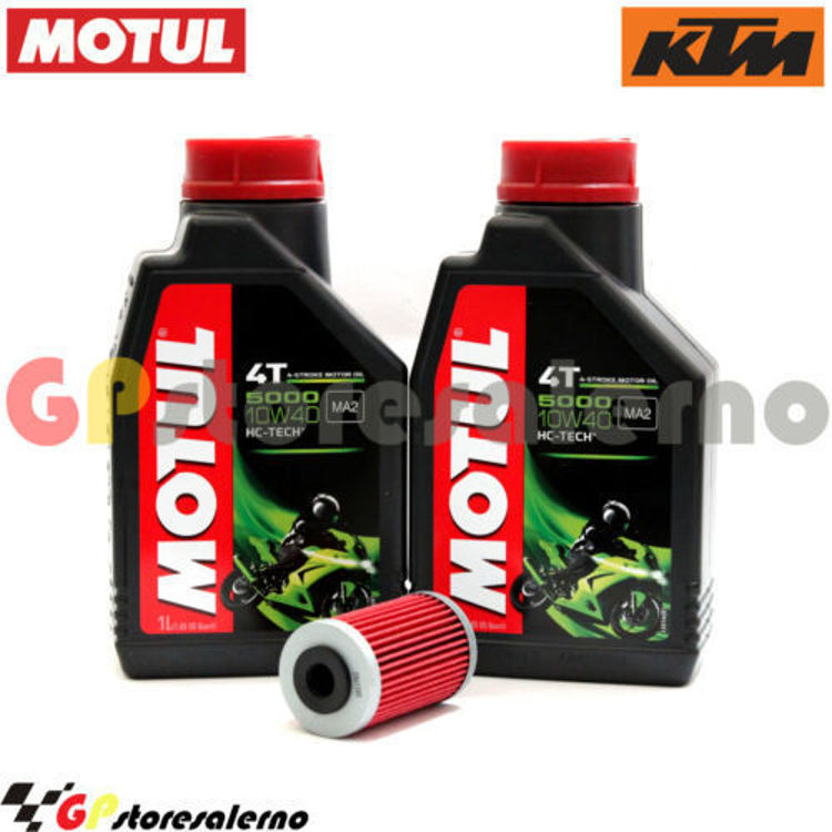 Immagine di KIT TAGLIANDO OLIO + FILTRO MOTUL 5000 10W40 2 LITRI KTM DUKE 125 DAL 2011 AL 2024