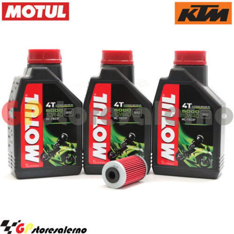 Immagine di KIT TAGLIANDO OLIO + FILTRO MOTUL 5000 10W40 3 LITRI KTM 620 EGS DAL 1995 AL 1999