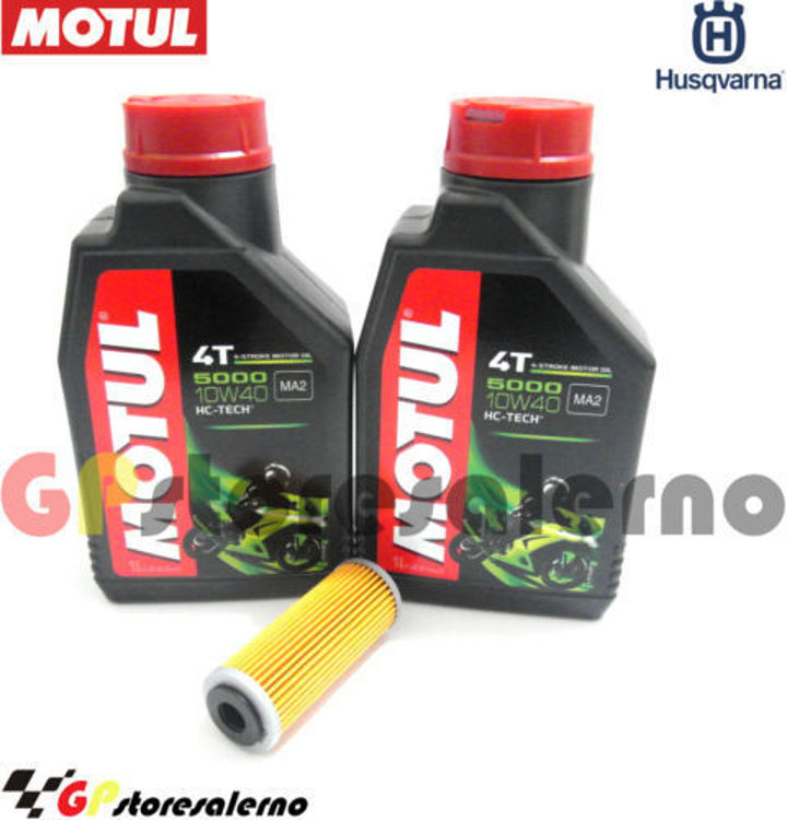 Immagine di KIT TAGLIANDO OLIO + FILTRO MOTUL 5000 10W40 2 LITRI HUSQVARNA FC 250 DAL 2014 AL 2015