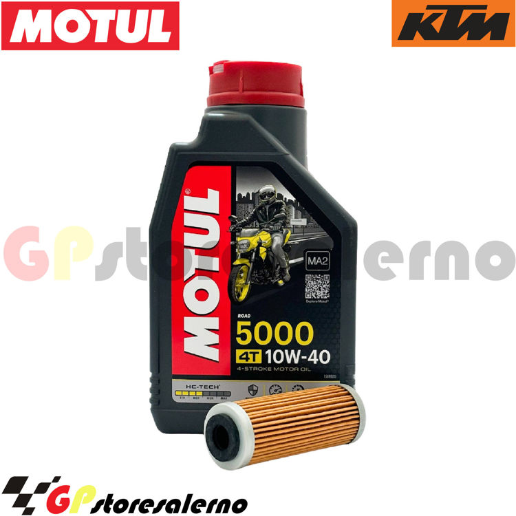 Immagine di KIT TAGLIANDO OLIO + FILTRO MOTUL 5000 10W40 1 LITRO KTM EXC 250 F DAL 2013 AL 2024