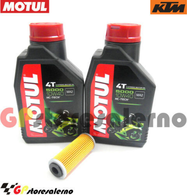 Immagine di KIT TAGLIANDO OLIO + FILTRO MOTUL 5000 10W40 2 LITRI KTM XCF-W 250 DAL 2013 AL 2015