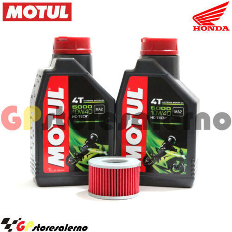 Immagine di KIT TAGLIANDO OLIO + FILTRO MOTUL 5000 10W40 2 LITRI HONDA CM 250 TB CUSTOM DAL 1981 AL 1985