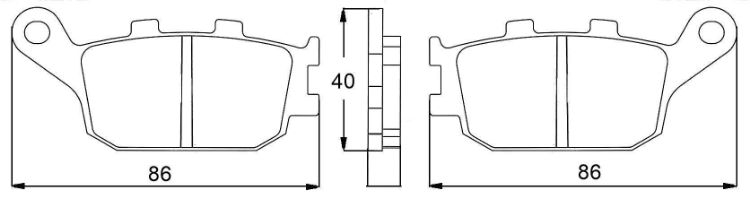 Immagine di 43024401 PASTIGLIE POSTERIORI SINTERIZZATE OGNIBENE HONDA 600 CBF N ABS DAL 2004 AL 2012