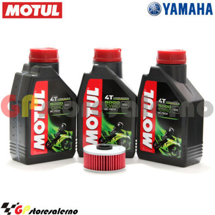 Immagine di KIT TAGLIANDO OLIO + FILTRO MOTUL 5000 10W40 3 LITRI YAMAHA XS 250 DAL 1978 AL 1982