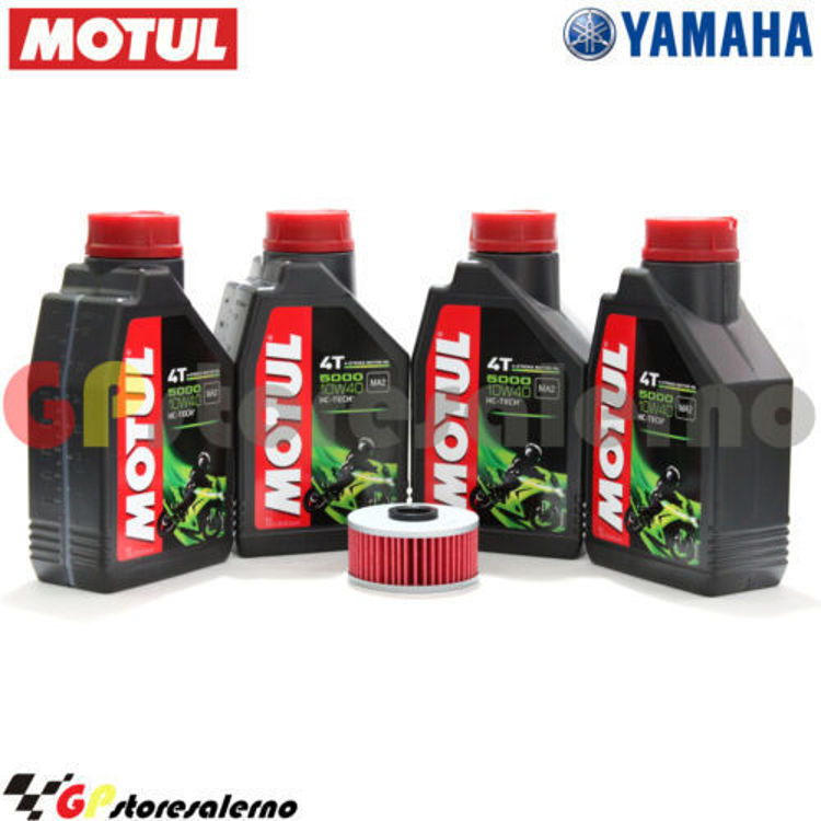 Immagine di KIT TAGLIANDO OLIO + FILTRO MOTUL 5000 10W40 4 LITRI YAMAHA FJ 600 DAL 1984 AL 1985