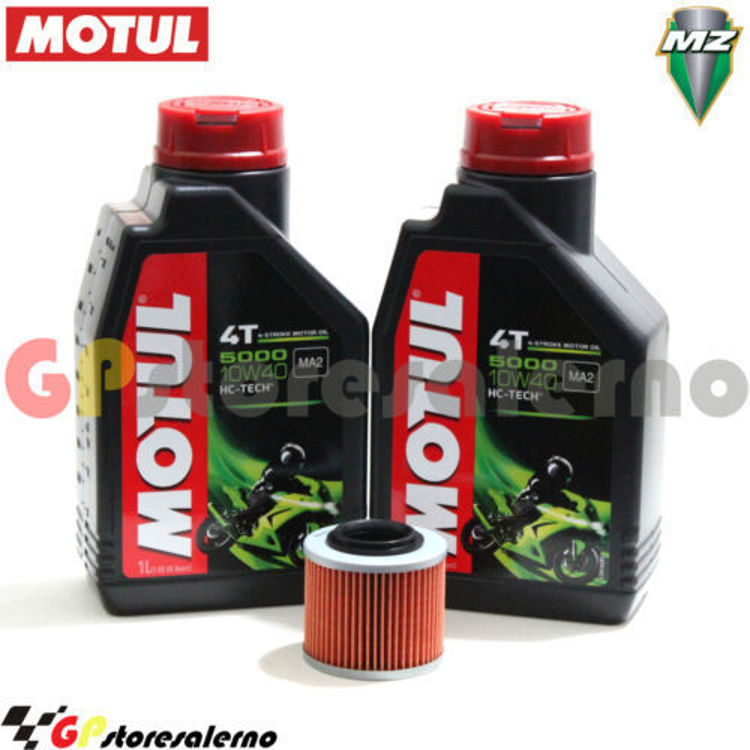 Immagine di KIT TAGLIANDO OLIO + FILTRO MOTUL 5000 10W40 2 LITRI MUZ 125 RT DAL 2000 AL 2008