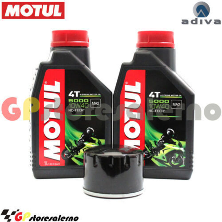 Immagine di KIT TAGLIANDO OLIO + FILTRO MOTUL 5000 10W40 2 LITRI ADIVA 400 AD / CABRIO DAL 2009 AL 2011