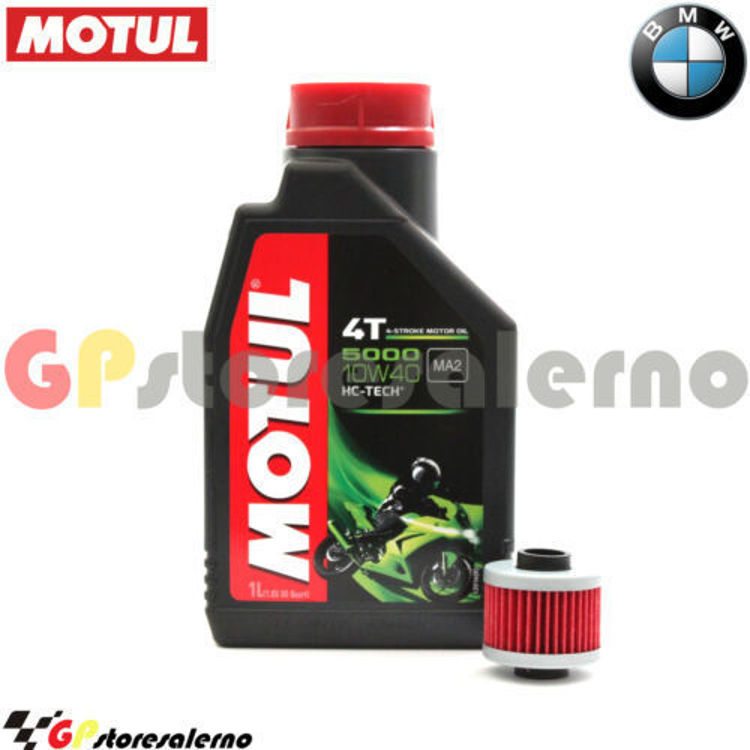 Immagine di KIT TAGLIANDO OLIO + FILTRO MOTUL 5000 10W40 1 LITRO BMW 125 C1 DAL 2001 AL 2003