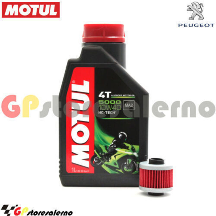 Immagine di KIT TAGLIANDO OLIO + FILTRO MOTUL 5000 10W40 1 LITRO PEUGEOT 150 ELYSEO DAL 2001 AL 2003