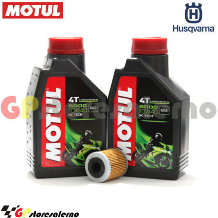 Immagine di KIT TAGLIANDO OLIO + FILTRO MOTUL 5000 10W40 2 LITRI HUSQVARNA 450 TXC DAL 2008 AL 2011