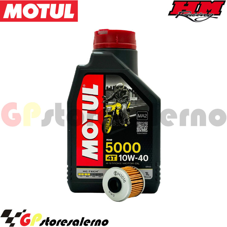 Immagine di KIT TAGLIANDO OLIO + FILTRO MOTUL 5000 10W40 1 LITRO HM MOTO 290 CRE-F X I.E. 4T DAL 2007 AL 2008