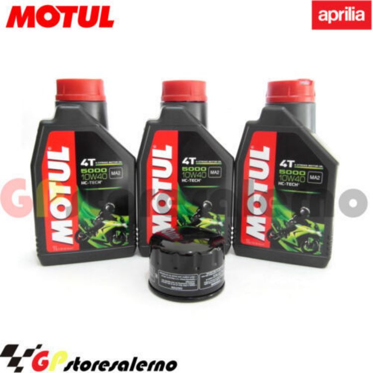 Immagine di KIT TAGLIANDO OLIO + FILTRO MOTUL 5000 10W40 3 LITRI APRILIA TUAREG 660 DAL 2021 AL 2024