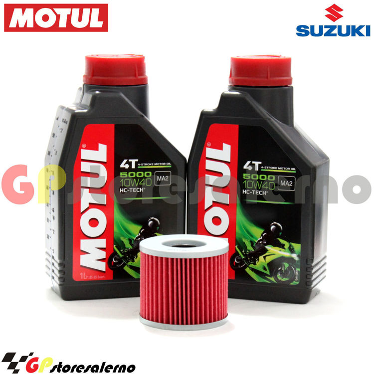 Immagine di KIT TAGLIANDO OLIO + FILTRO MOTUL 5000 10W40 2 LITRI SUZUKI GSX 250 KATANA DAL 1982 AL 1984