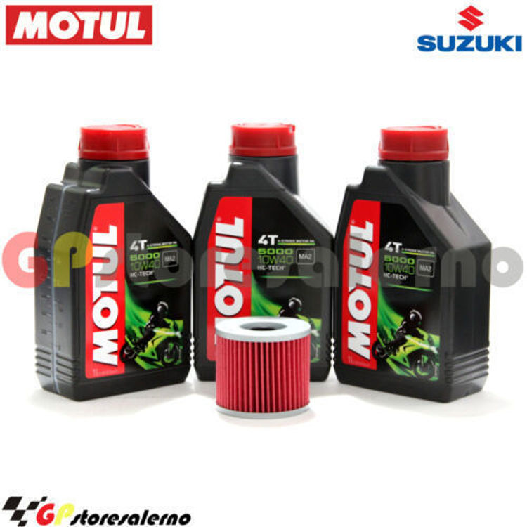 Immagine di KIT TAGLIANDO OLIO + FILTRO MOTUL 5000 10W40 3 LITRI SUZUKI GSX 400 DAL 1980 AL 1987