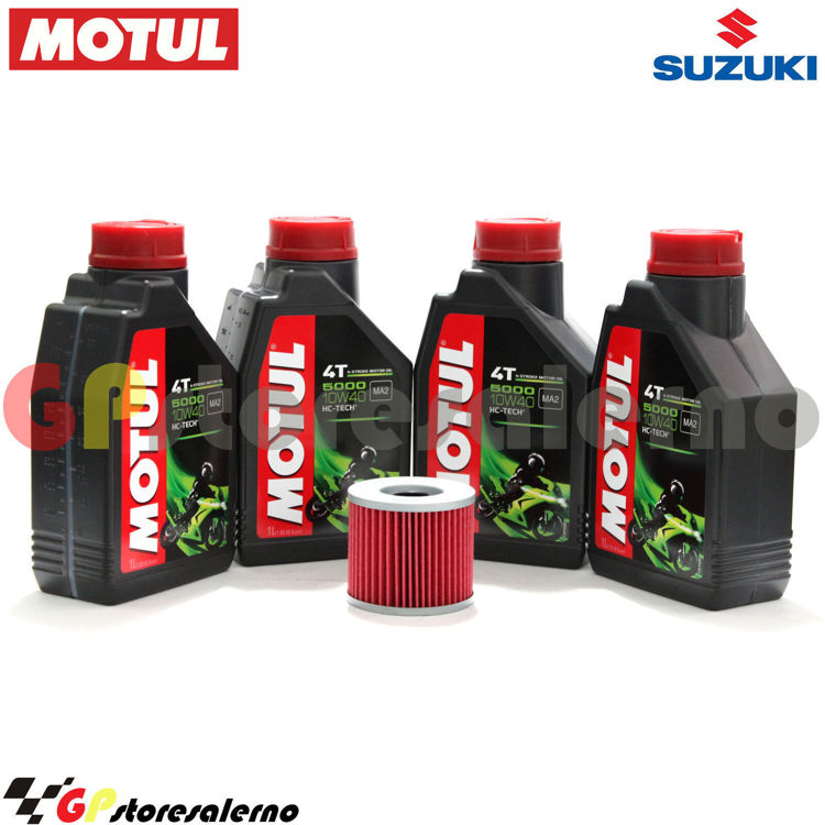 Immagine di KIT TAGLIANDO OLIO + FILTRO MOTUL 5000 10W40 4 LITRI SUZUKI GSX 750 DAL 1979 AL 1989