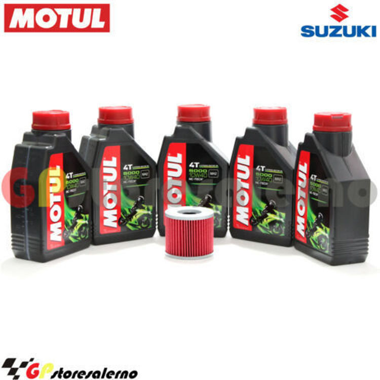 Immagine di KIT TAGLIANDO OLIO + FILTRO MOTUL 5000 10W40 5 LITRI SUZUKI GS 1100 DAL 1980 AL 1986