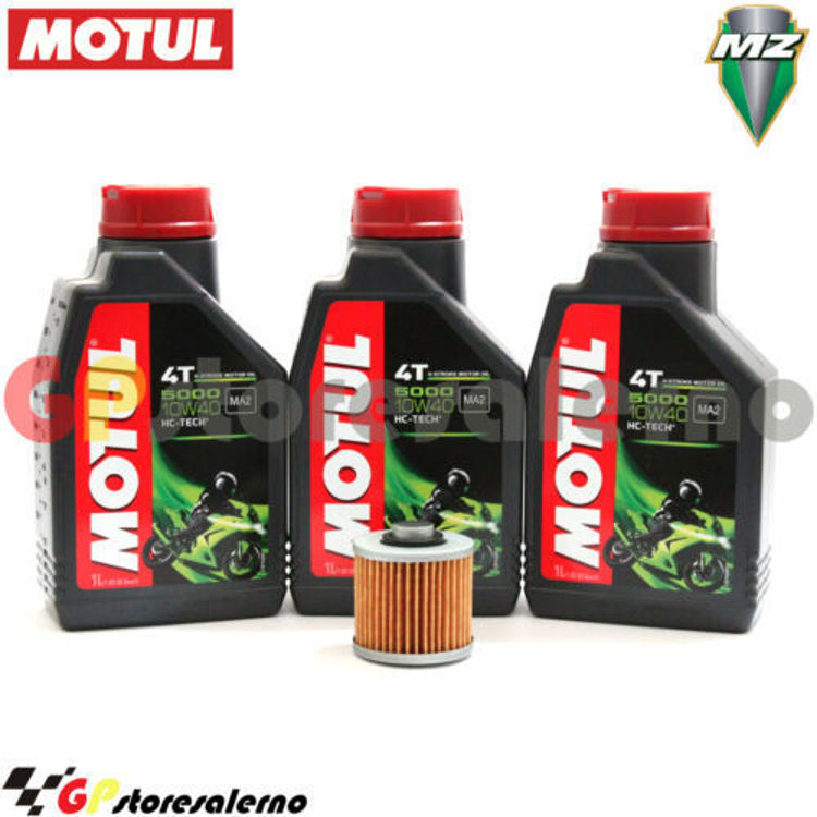 Immagine di KIT TAGLIANDO OLIO + FILTRO MOTUL 5000 10W40 3 LITRI MUZ 660 BAGHIRA DAL 1998 AL 2000