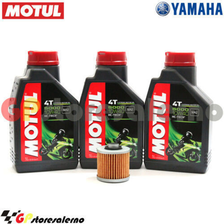 Immagine di KIT TAGLIANDO OLIO + FILTRO MOTUL 5000 10W40 3 LITRI YAMAHA SR 500 DAL 1978 AL 2000