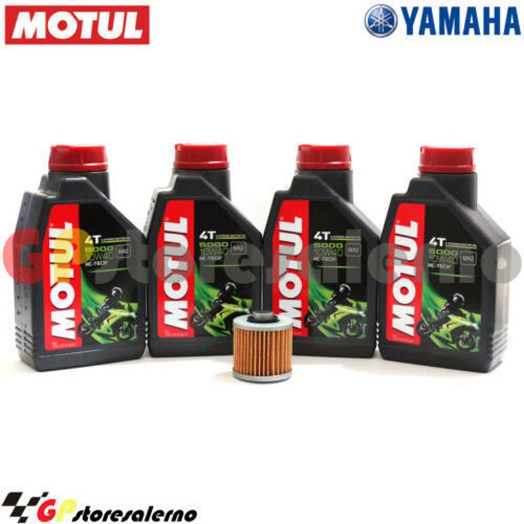 Immagine di KIT TAGLIANDO OLIO + FILTRO MOTUL 5000 10W40 4 LITRI YAMAHA XTZ 750 SUPER TENERE DAL 1990 AL 1997