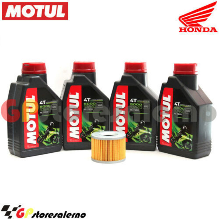 Immagine di KIT TAGLIANDO OLIO + FILTRO MOTUL 5000 10W40 4 LITRI HONDA CB 900 F DAL 1979 AL 1984