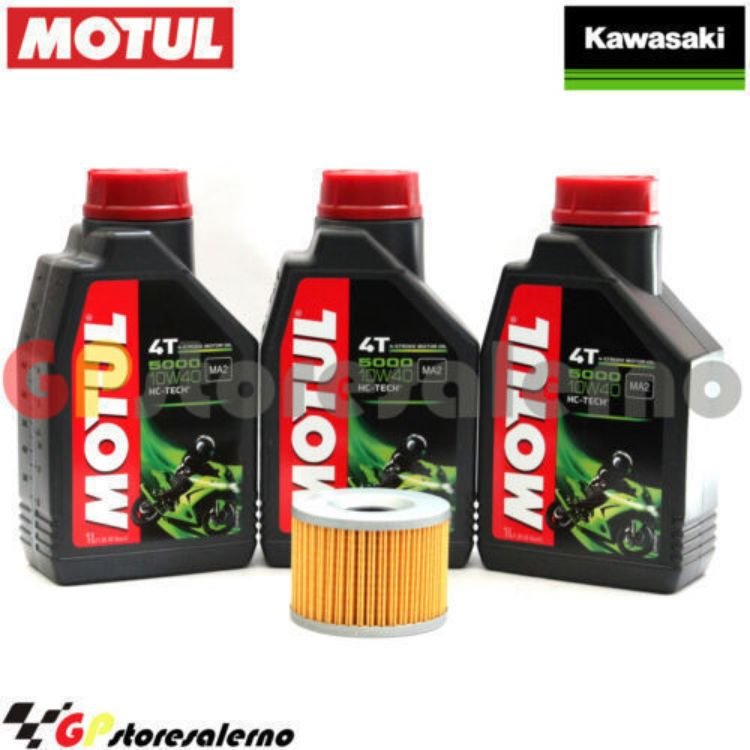 Immagine di KIT TAGLIANDO OLIO + FILTRO MOTUL 5000 10W40 3 LITRI KAWASAKI Z 550 LTD DAL 1981 AL 1983