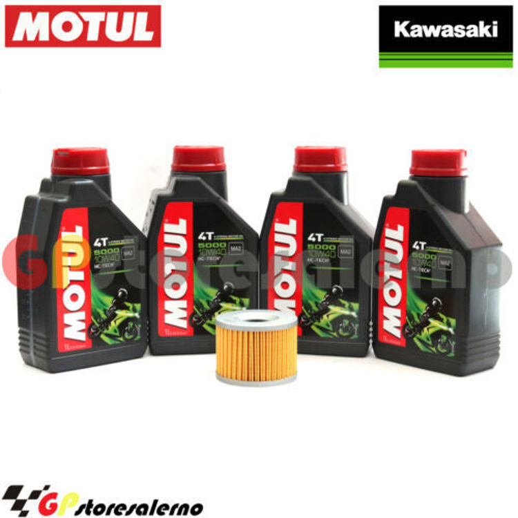 Immagine di KIT TAGLIANDO OLIO + FILTRO MOTUL 5000 10W40 4 LITRI KAWASAKI ZX 600 GPZ R / GPX R DAL 1985 AL 2000