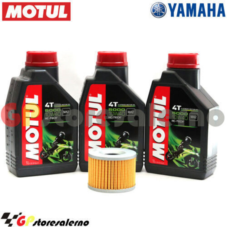 Immagine di KIT TAGLIANDO OLIO + FILTRO MOTUL 5000 10W40 3 LITRI YAMAHA FZX 700 DAL 1986 AL 1987