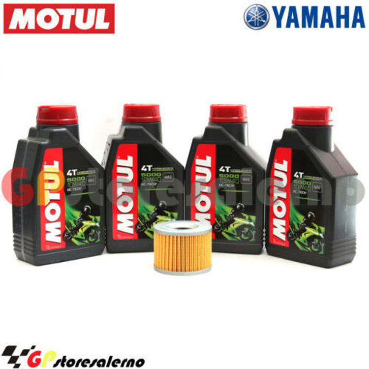 Immagine di KIT TAGLIANDO OLIO + FILTRO MOTUL 5000 10W40 4 LITRI YAMAHA FZR 750 R DAL 1991 AL 1992