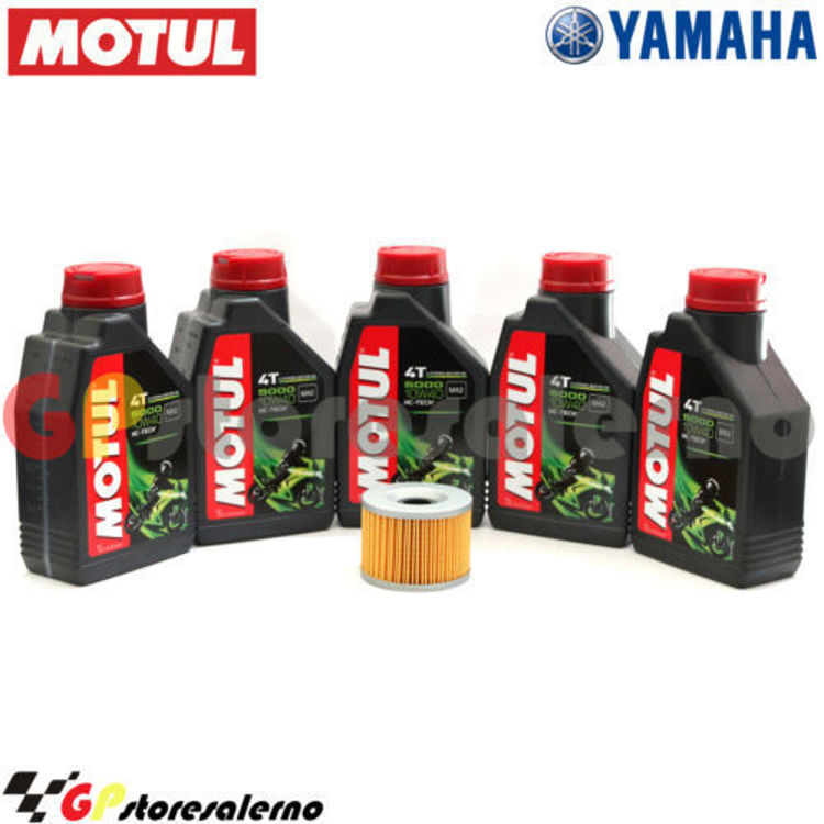 Immagine di KIT TAGLIANDO OLIO + FILTRO MOTUL 5000 10W40 5 LITRI YAMAHA XJR 1300 DAL 1999 AL 2016