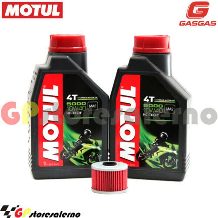 Immagine di KIT TAGLIANDO OLIO + FILTRO MOTUL 5000 10W40 2 LITRI GAS GAS 400 FSE / SM DAL 2003 AL 2007