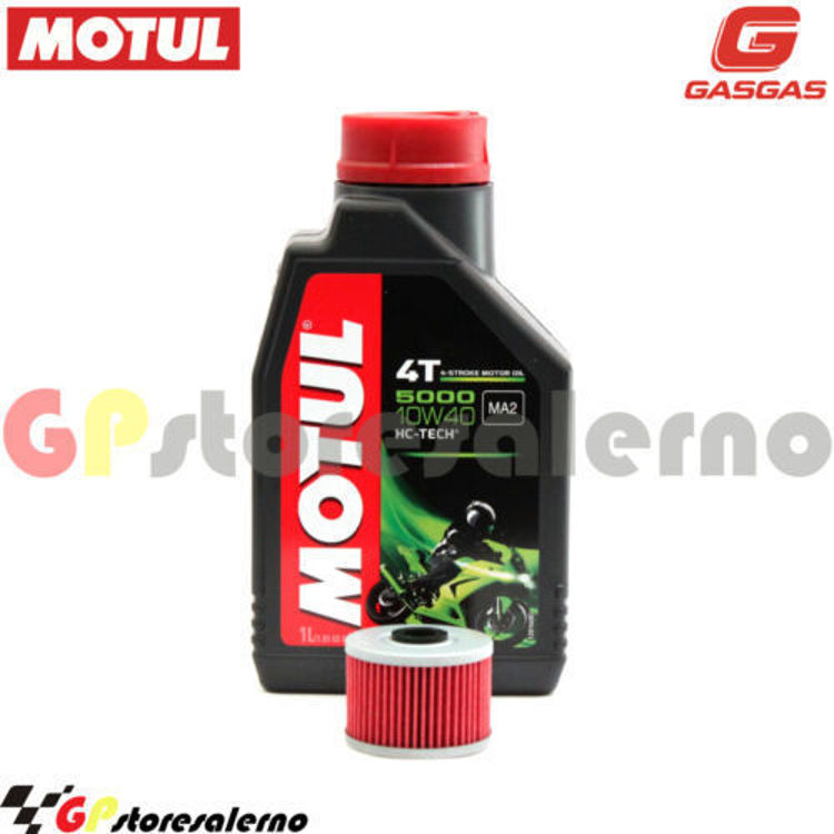 Immagine di KIT TAGLIANDO OLIO + FILTRO MOTUL 5000 10W40 1 LITRO GAS GAS 450 PAMPERA DAL 2007 AL 2008