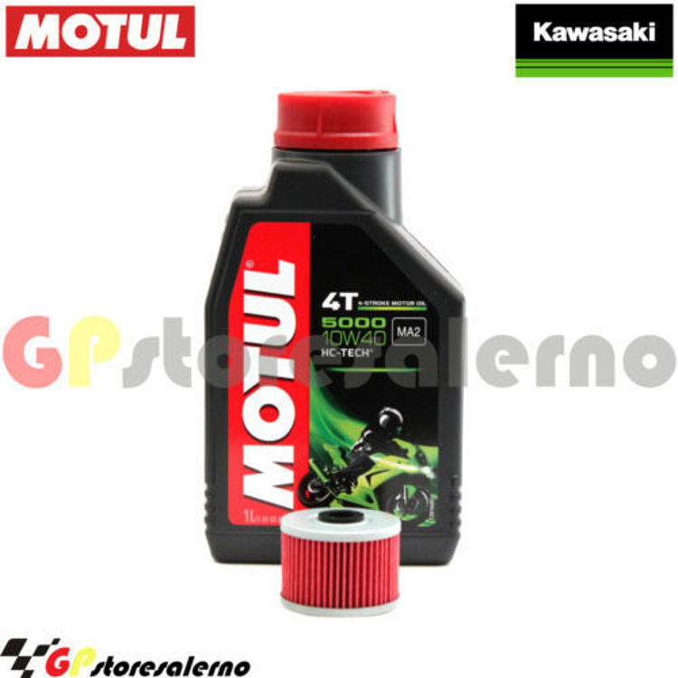 Immagine di KIT TAGLIANDO OLIO + FILTRO MOTUL 5000 10W40 1 LITRO KAWASAKI KLX 110 / R DAL 2002 AL 2024