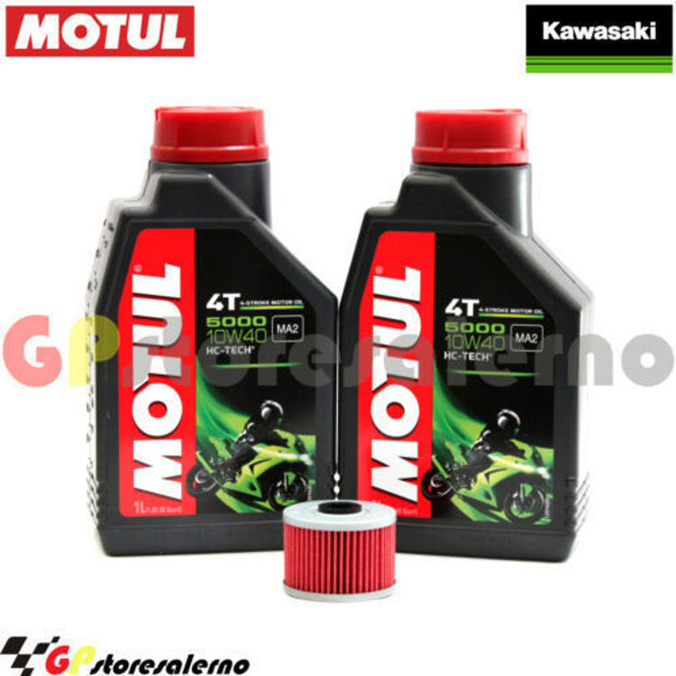 Immagine di KIT TAGLIANDO OLIO + FILTRO MOTUL 5000 10W40 2 LITRI KAWASAKI Z 125 KRT EDITION DAL 2017 AL 2018