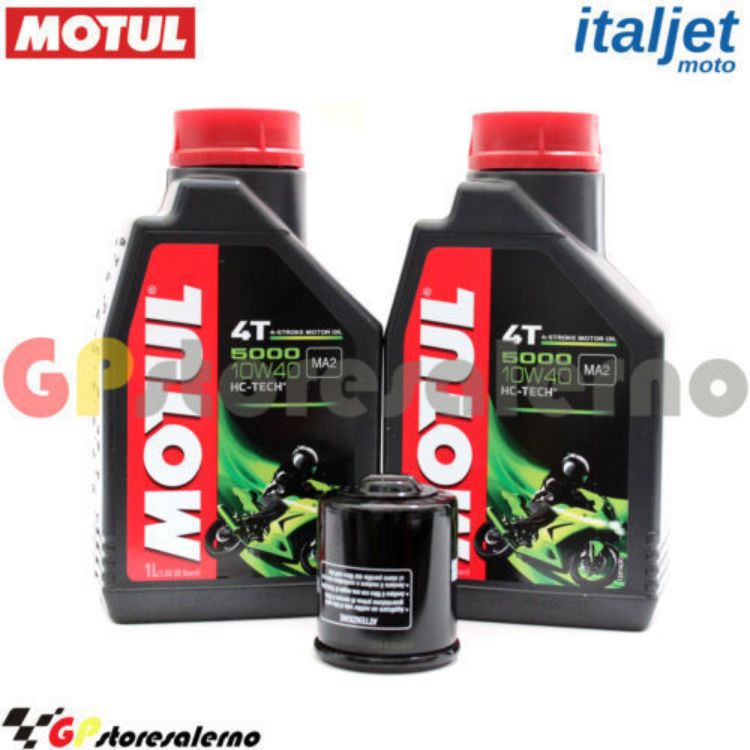 Immagine di KIT TAGLIANDO OLIO + FILTRO MOTUL 5000 10W40 2 LITRI ITALJET JET SET 125 DAL 2001 AL 2003