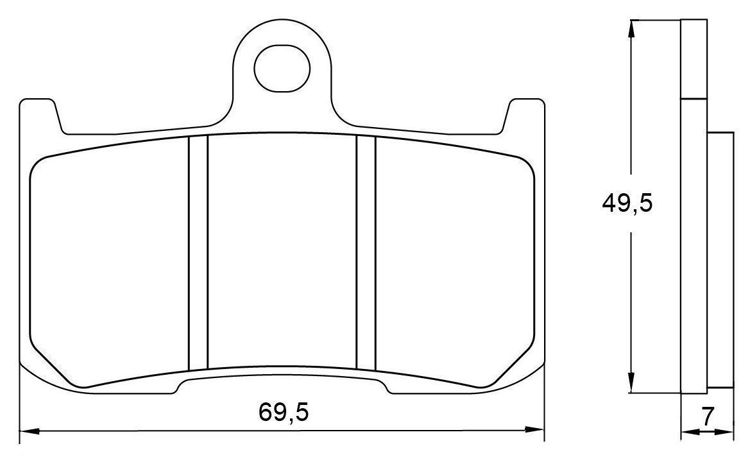 Immagine di 43028701 COPPIA PASTIGLIE ANTERIORI SINTERIZZATE OGNIBENE PER SUZUKI 800 DL V STROM SE 2024