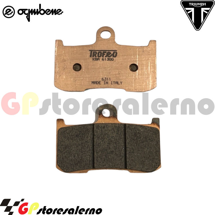 Immagine di 43028701 COPPIA PASTIGLIE ANTERIORI SINTERIZZATE OGNIBENE PER TRIUMPH 675 DAYTONA DAL 2006 AL 2008