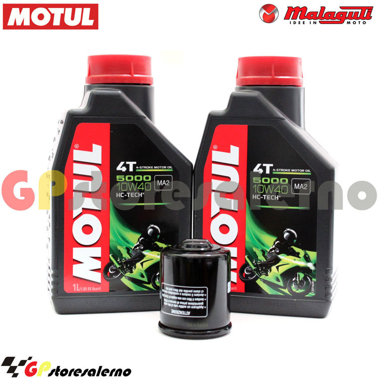 Immagine di KIT TAGLIANDO OLIO + FILTRO MOTUL 5000 10W40 2 LITRI MALAGUTI 125 MADISON 3 DAL 2006 AL 2011