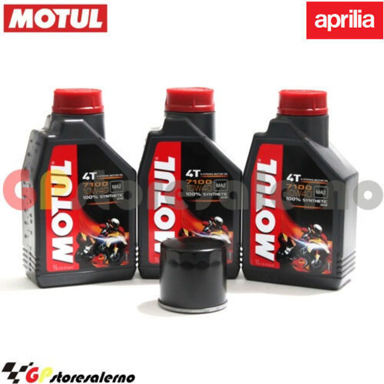 Immagine di KIT TAGLIANDO OLIO + FILTRO MOTUL 7100 10W40 3L APRILIA RS 660 DAL 2020 AL 2024