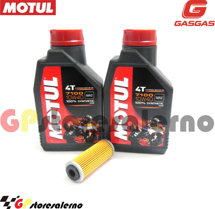 Immagine di KIT TAGLIANDO OLIO + FILTRO MOTUL 7100 10W40 2L GAS GAS RX 450 F 2024