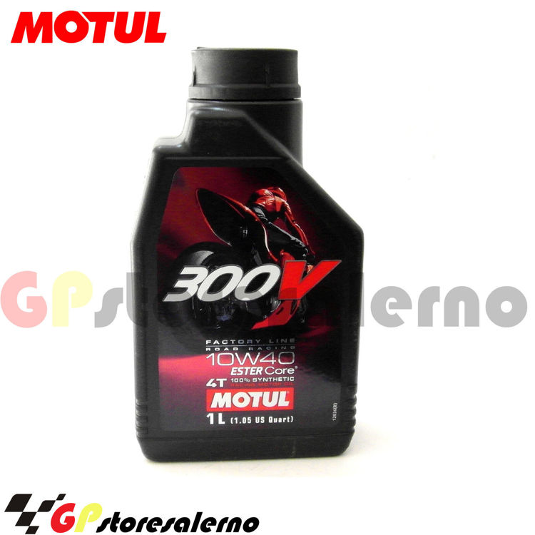 Immagine di 300V 10W40 OLIO MOTUL MOTORE MOTO SCOOTER 100 SINTETICO RACING 1 LITRO