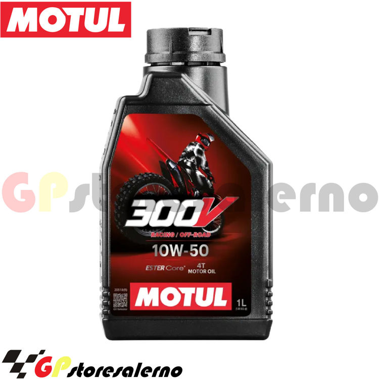 Immagine di 300V 10W50 OLIO MOTUL MOTORE MOTO SCOOTER 100 SINTETICO RACING 1 LITRO