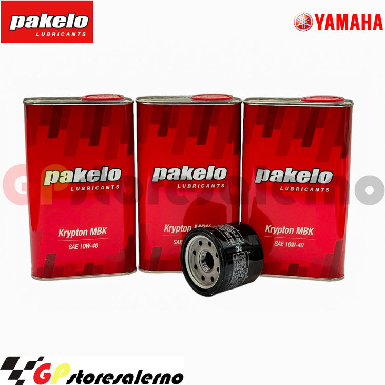 Immagine di KIT TAGLIANDO OLIO + FILTRO 3L PAKELO KRYPTON MBK 10W40 YAMAHA YZF 600 R6 60TH ANNIVERSARY EDITION 2016