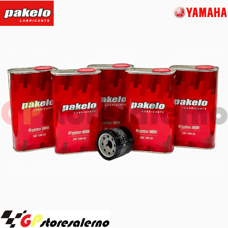 Immagine di KIT TAGLIANDO OLIO + FILTRO 5L PAKELO KRYPTON MBK 10W40 YAMAHA MT-10 1000 ABS / SP ABS DAL 2016 AL 2024