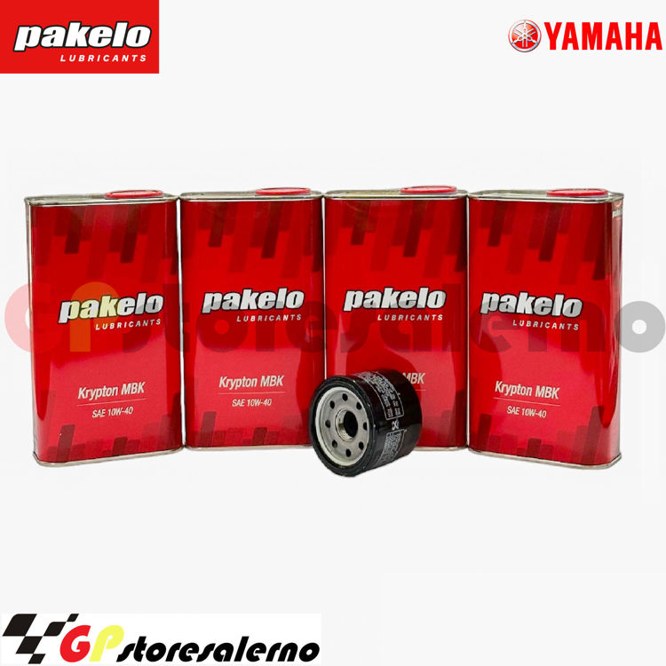 Immagine di KIT TAGLIANDO OLIO + FILTRO 4L PAKELO KRYPTON MBK 10W40 YAMAHA YZF 1000 R1 50TH ANNIVERSARY EDITION 2012