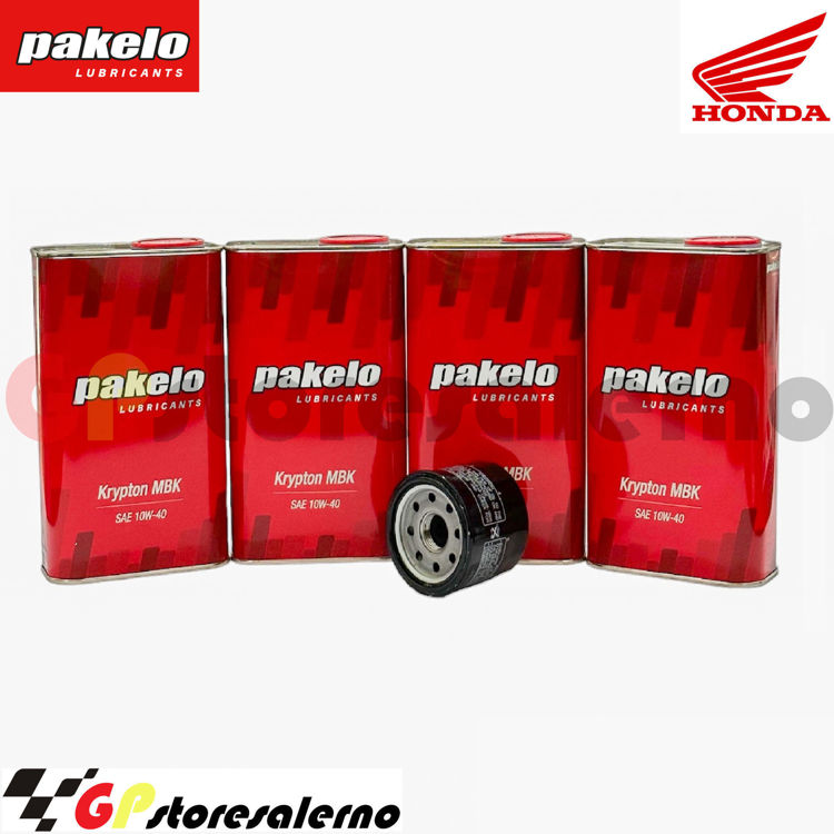 Immagine di KIT TAGLIANDO OLIO + FILTRO 4L PAKELO KRYPTON MBK 10W40 HONDA CBF 1000 DAL 2006 AL 2015