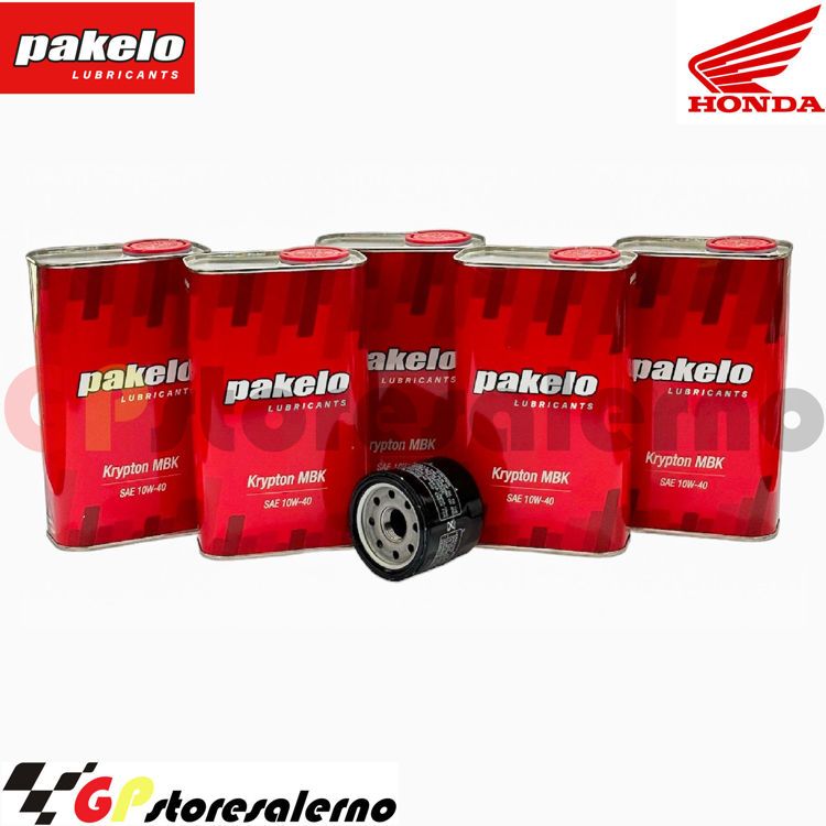 Immagine di KIT TAGLIANDO OLIO + FILTRO 5L PAKELO KRYPTON MBK 10W40 HONDA CRF 1000 AFRICA TWIN / DCT DAL 2016 AL 2019