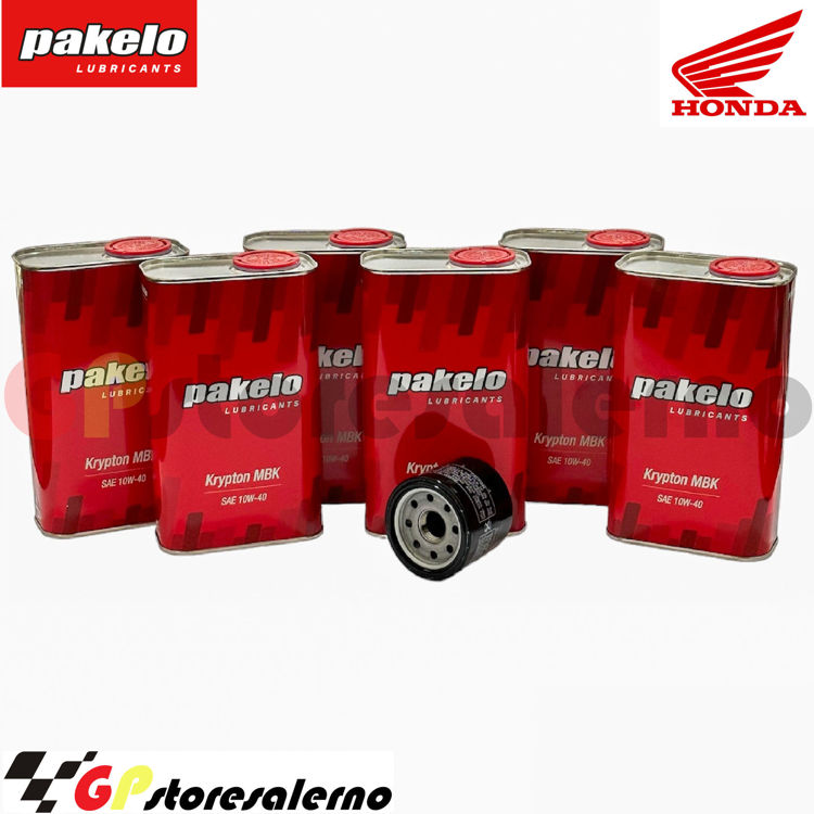 Immagine di KIT TAGLIANDO OLIO + FILTRO 6L PAKELO KRYPTON MBK 10W40 HONDA GL 1800 GOLD WING DCT DAL 2021 AL 2024