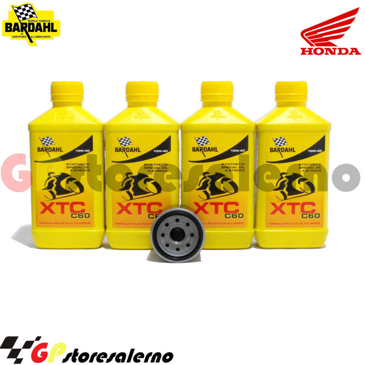 Immagine di KIT TAGLIANDO OLIO + FILTRO 4L BARDAHL XTC C60 10W40 HONDA VFR 800 F INTERCEPTOR / V-TEC / V-TEC ABS DALL 2002 AL 2019