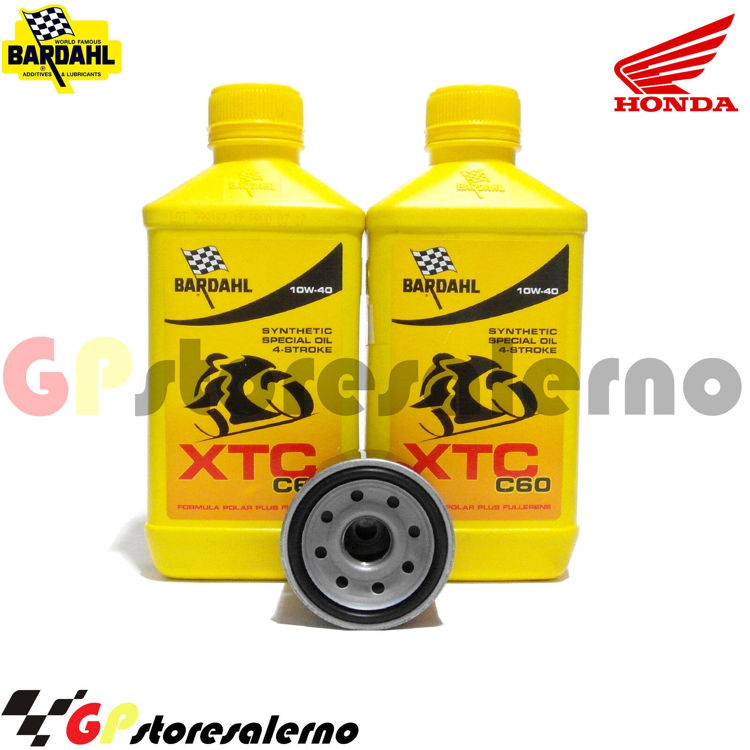 Immagine di KIT TAGLIANDO OLIO + FILTRO 2L BARDAHL XTC C60 10W40 HONDA NSS FORZA 250 X / EX / A / S DAL 2008 AL 2012