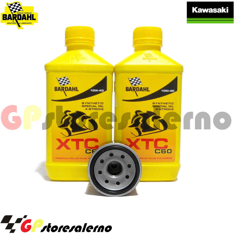 Immagine di KIT TAGLIANDO OLIO + FILTRO 2L BARDAHL XTC C60 10W40 KAWASAKI ER-6F 650 EX 2006